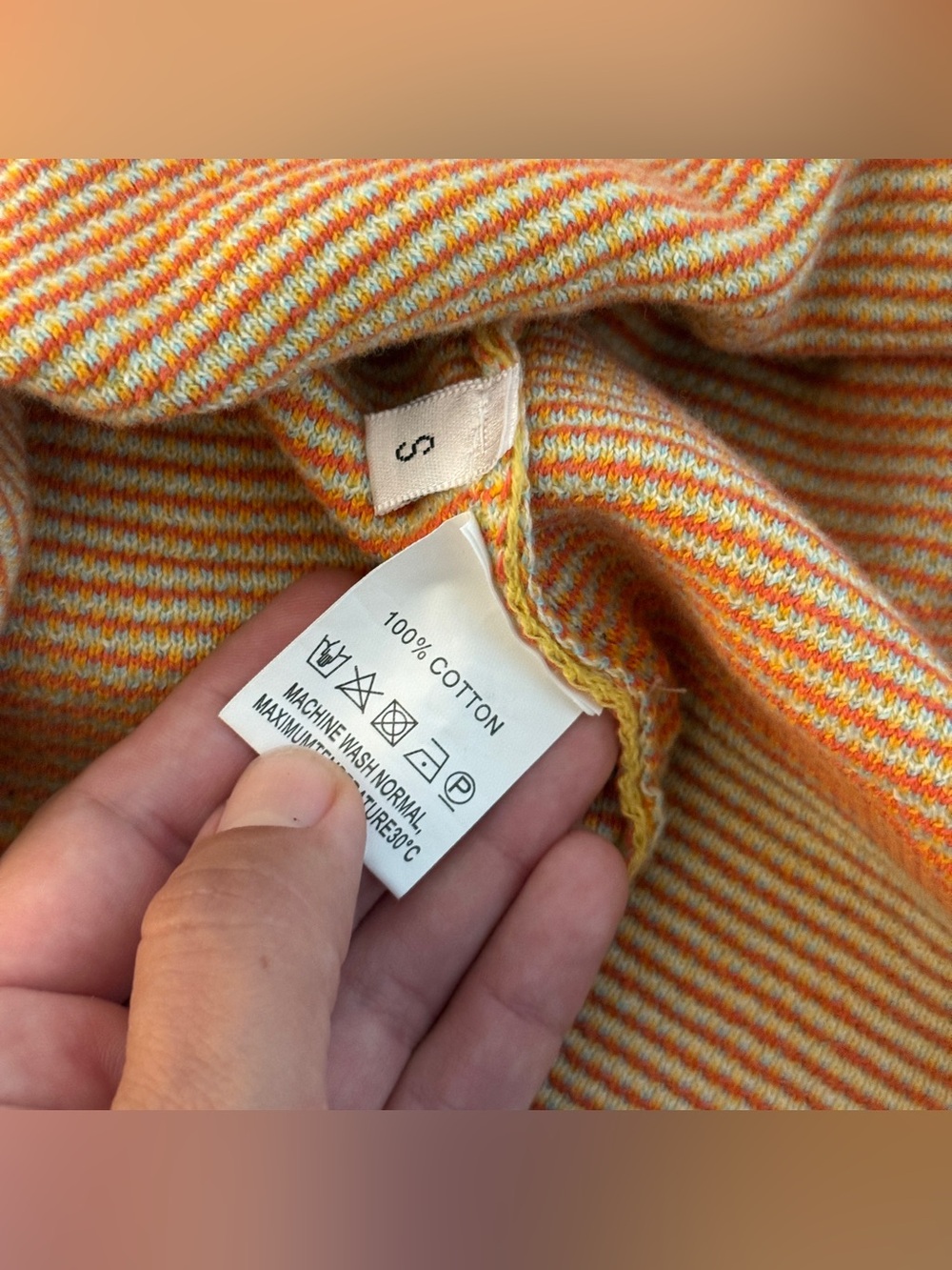 OxKnit Yellow Colorblock VTG Vest Skirt Suit Set S Sweater 60s 70s Retro Knit - Picture 13 of 13